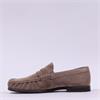 Paul Green Ruched Toe Penny Loafer - Beige Suede